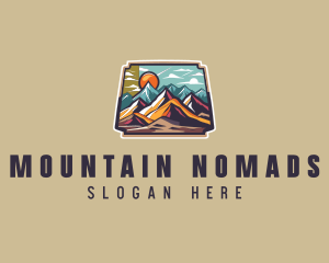 Mountain Hiking Adventure logo design