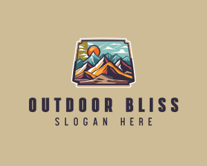 Mountain Hiking Adventure logo design