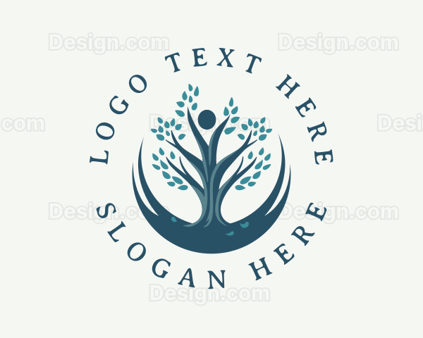 Organic Wellness Tree Logo