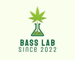 Medical Flask Cannabis  logo design