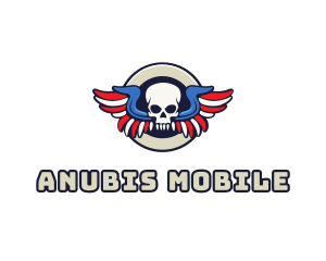 Patriotic Skull Wing logo design