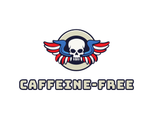 Patriotic Skull Wing logo design