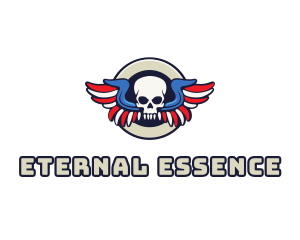 Patriotic Skull Wing logo