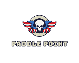 Patriotic Skull Wing logo design