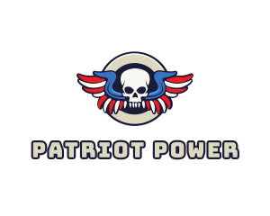 Patriotic Skull Wing logo