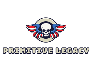 Patriotic Skull Wing logo