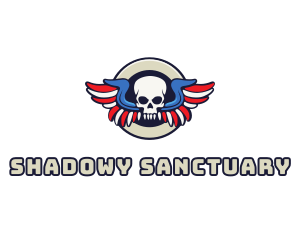 Patriotic Skull Wing logo