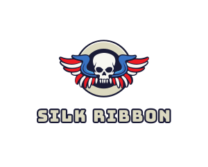 Patriotic Skull Wing logo design