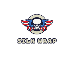 Patriotic Skull Wing logo design