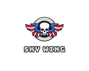 Patriotic Skull Wing logo