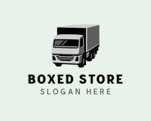 Box Truck Freight Delivery logo design