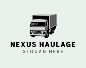 Box Truck Freight Delivery logo design