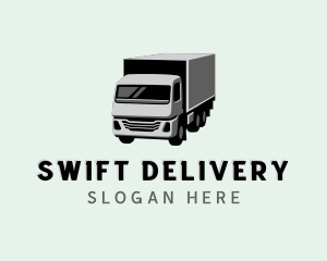 Box Truck Freight Delivery logo design