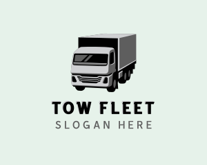 Box Truck Freight Delivery logo design