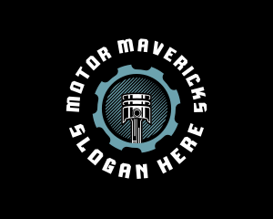 Motor Piston Mechanic logo design