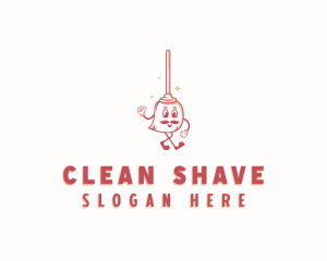 Cleaning Broomstick Custodian logo design