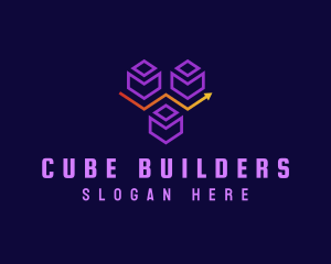 Arrow Cube Logistics logo design