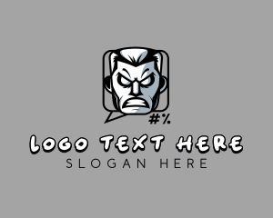 Angry Man Cursing logo