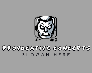 Angry Man Cursing logo