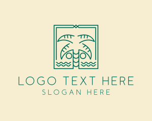 Minimalist Palm Tree  Logo