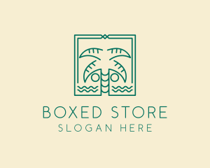 Minimalist Palm Tree  logo design