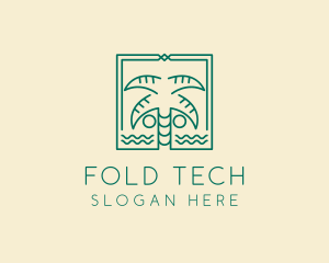 Minimalist Palm Tree  logo design