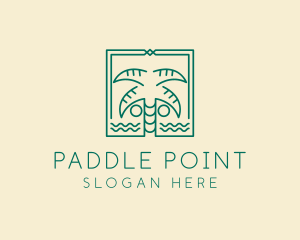 Minimalist Palm Tree  logo design