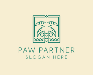 Minimalist Palm Tree  logo design