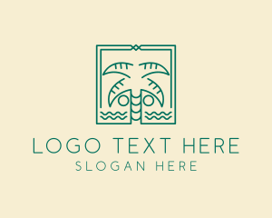 Tree - Minimalist Palm Tree logo design
