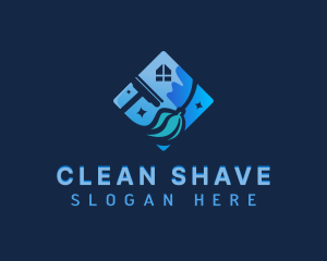 House Sanitation Cleaning logo design