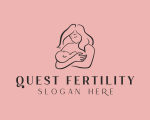 Breastfeeding Mom Baby logo design