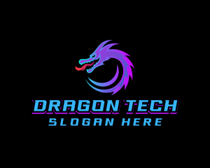 Cyber Gaming Dragon logo design