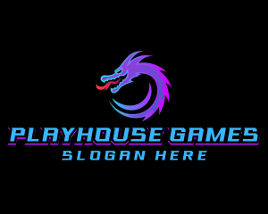 Cyber Gaming Dragon logo design