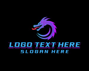 Gaming - Cyber Gaming Dragon logo design