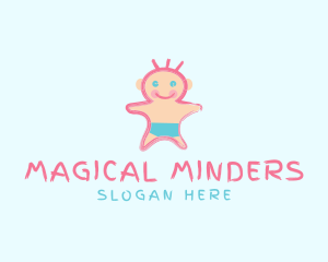 Cute Baby Scribble  logo design