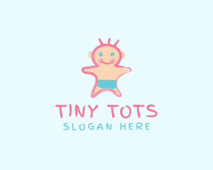 Cute Baby Scribble  logo design