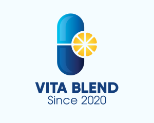 Citrus Vitamin Pill logo design