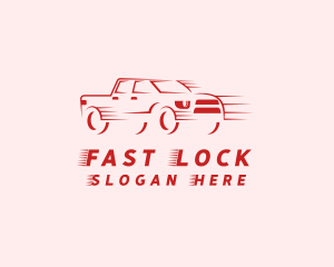 Fast Pickup Truck Vehicle logo design