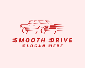 Fast Pickup Truck Vehicle logo design