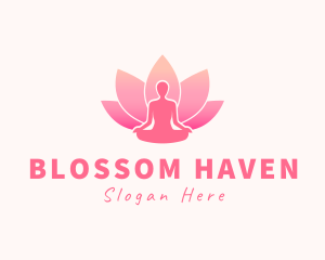 Human Lotus Silhouette logo design