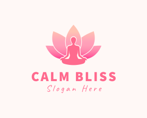 Human Lotus Silhouette logo design