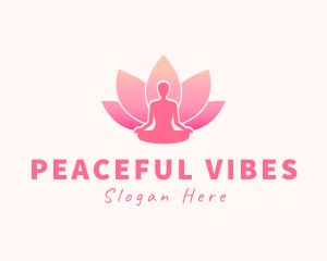 Human Lotus Silhouette logo design