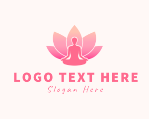 Medical - Human Lotus Silhouette logo design