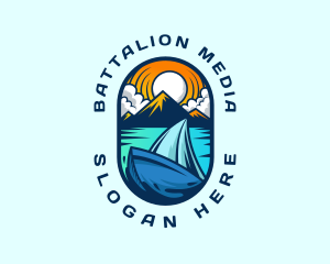 Traveler Sailboat Cruise logo design