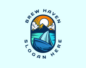 Traveler Sailboat Cruise logo design