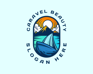 Traveler Sailboat Cruise logo design