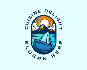 Traveler Sailboat Cruise logo design