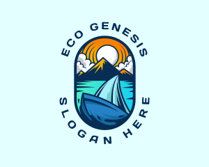 Traveler Sailboat Cruise logo design