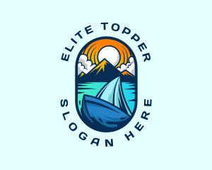 Traveler Sailboat Cruise logo design