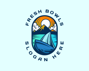 Traveler Sailboat Cruise logo design